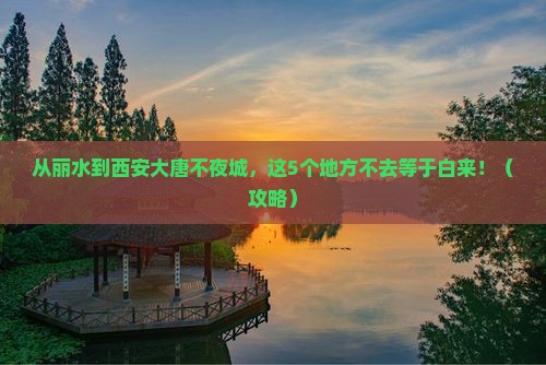 丽水去西安大唐不夜城必去地