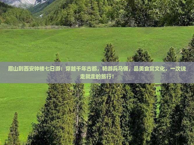 眉山到西安钟楼七日游