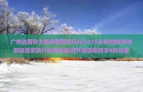 广州去西安大唐芙蓉园旅行社