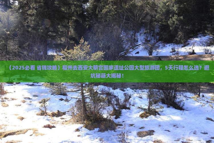 福州去西安大明宫国家遗址公园大型旅游团 福州去西安大明宫国家遗址公园大型旅游团