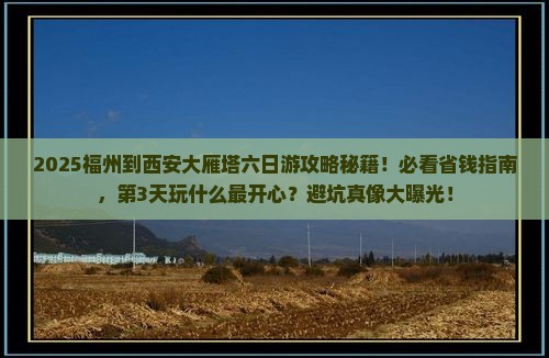 福州到西安大雁塔六日游 福州到西安大雁塔六日游