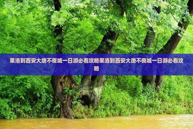 果洛到西安大唐不夜城一日游