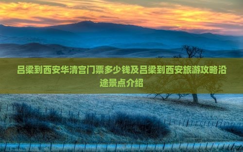 吕梁到西安华清宫门票