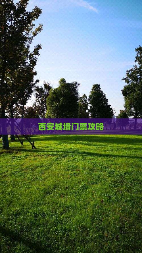 武威去西安城墙门票