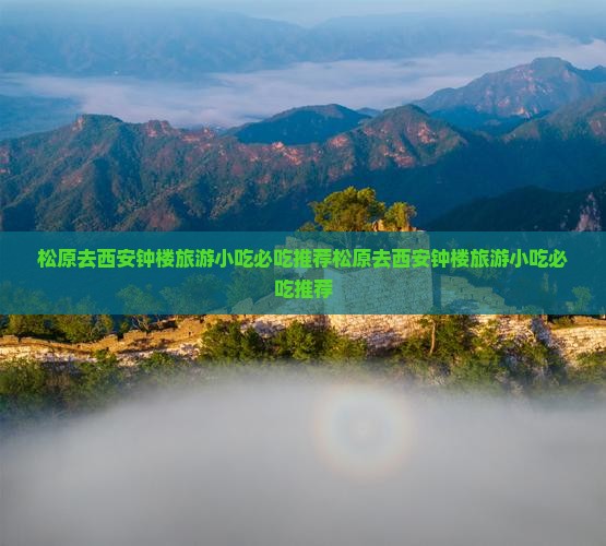 松原去西安钟楼旅游小吃