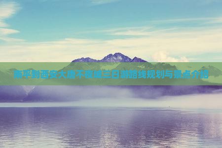 南平到西安大唐不夜城三日游