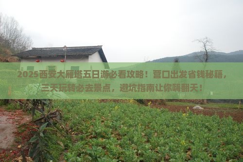 营口到西安大雁塔五日游