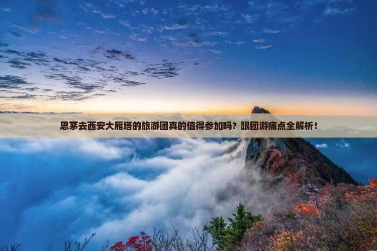 思茅去西安大雁塔大型旅游团