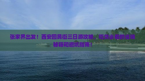 张家界去西安回民街三日游