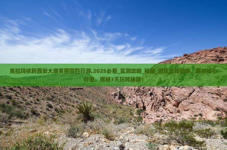 克拉玛依到西安大唐芙蓉园四日游