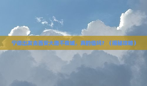 宁德去西安大唐不夜城一日游