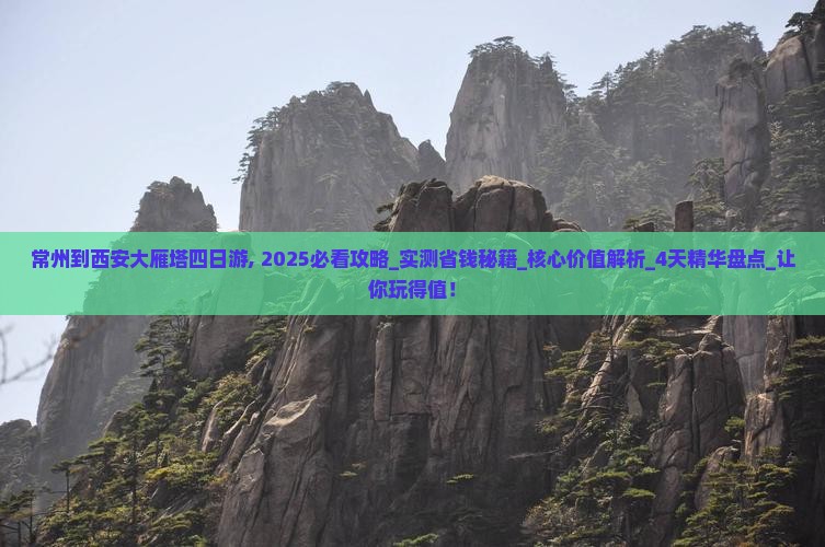 常州到西安大雁塔四日游