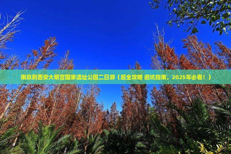 南京到西安大明宫国家遗址公园二日游