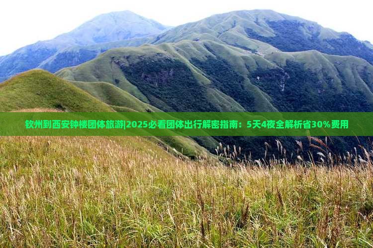 钦州到西安钟楼团体旅游