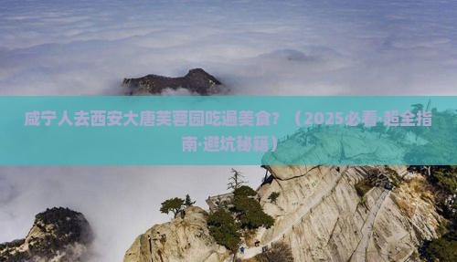 咸宁去西安大唐芙蓉园旅游小吃