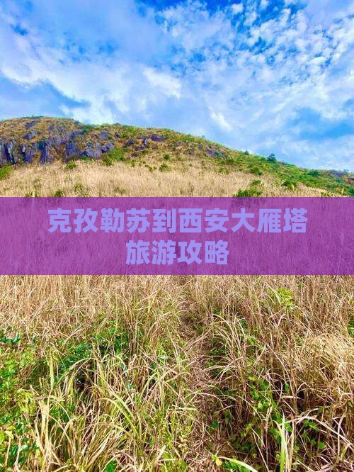 克孜勒苏柯尔克孜到西安大雁塔自由行