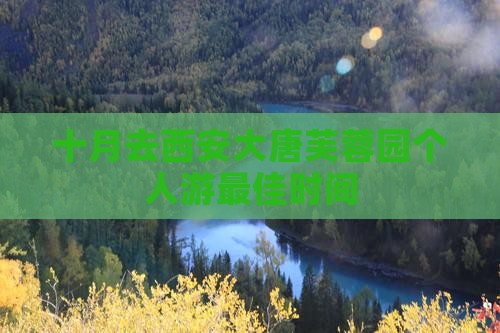 十月去西安大唐芙蓉园个人游