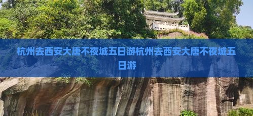 杭州去西安大唐不夜城五日游