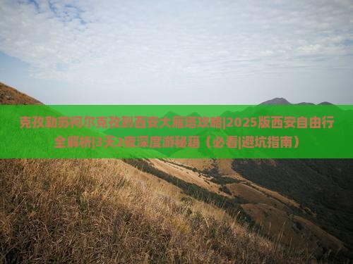 克孜勒苏柯尔克孜到西安大雁塔攻略