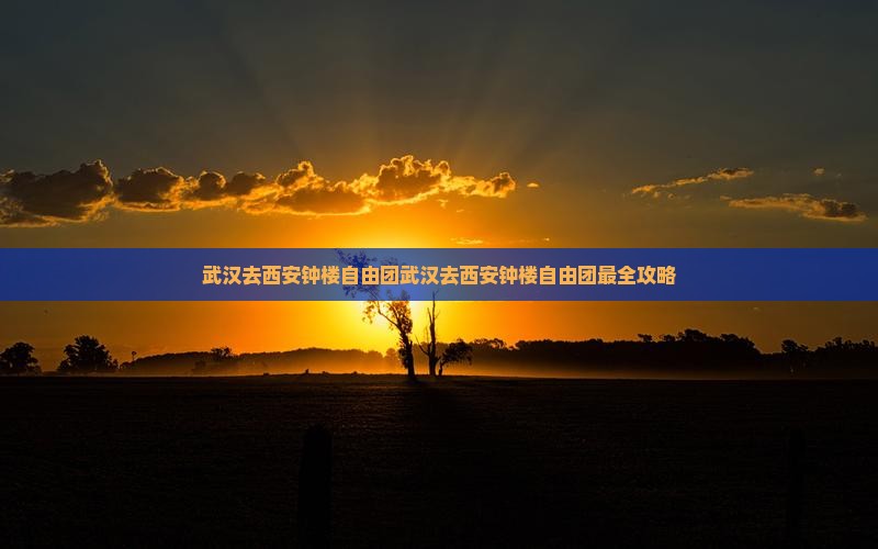 武汉去西安钟楼自由团