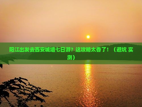 阳江去西安城墙七日游