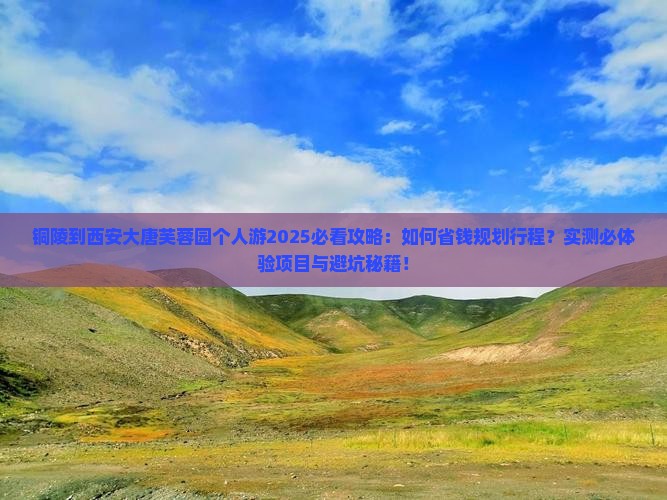 铜陵到西安大唐芙蓉园个人游