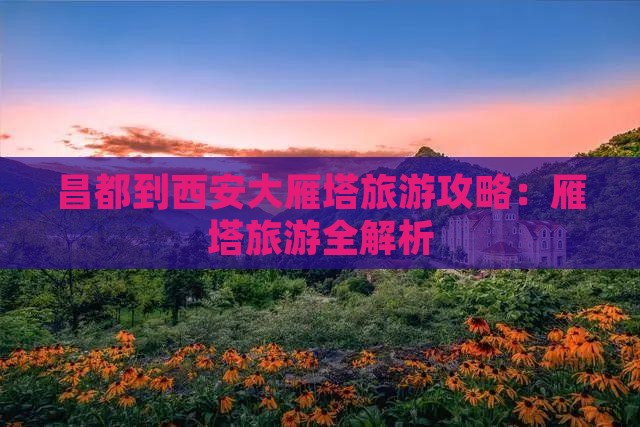 昌都到西安大雁塔旅游
