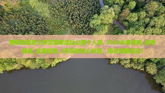 醴陵去西安大明宫国家遗址公园个人游