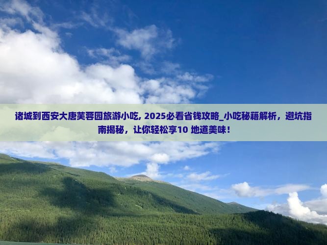 诸城到西安大唐芙蓉园旅游小吃