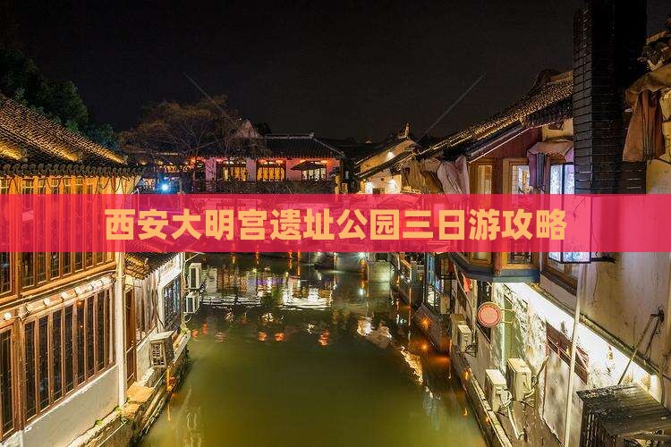 阿泰勒去西安大明宫国家遗址公园三日游