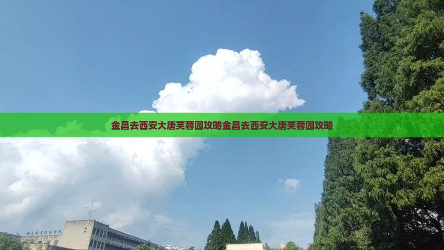 金昌去西安大唐芙蓉园攻略