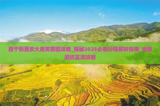 西宁到西安大唐芙蓉园攻略