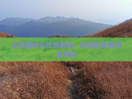 上海去西安城墙五日游