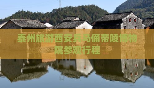 泰州去西安秦始皇帝陵博物院旅行社