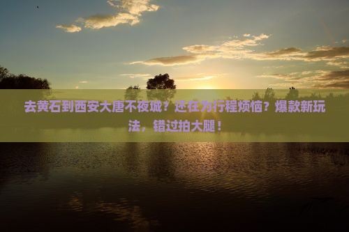 黄石到西安大唐不夜城旅行社