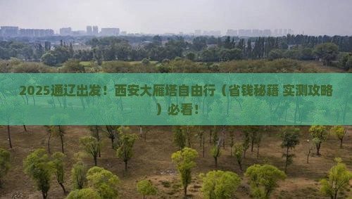 通辽市到西安大雁塔自由团