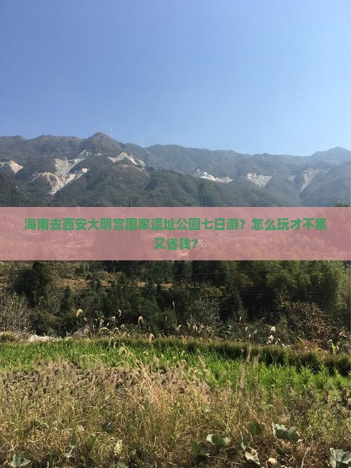 海南去西安大明宫国家遗址公园七日游