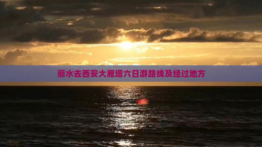 丽水去西安大雁塔六日游