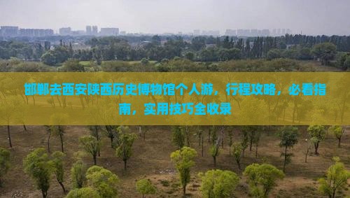 邯郸去西安陕西历史博物馆个人游