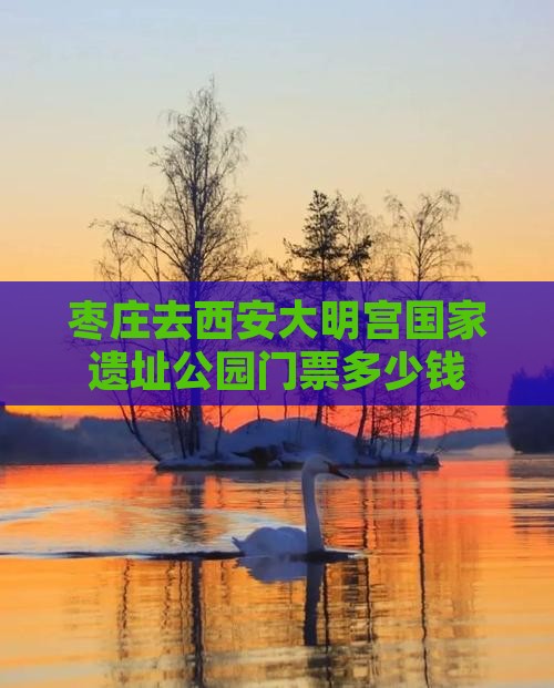 枣庄去西安大明宫国家遗址公园门票