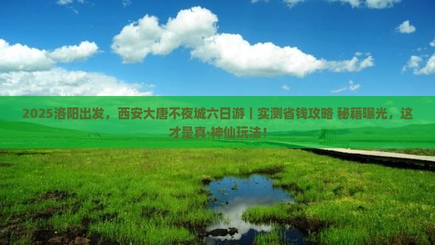 洛阳去西安大唐不夜城六日游