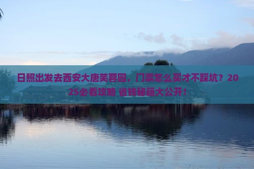 日照去西安大唐芙蓉园门票