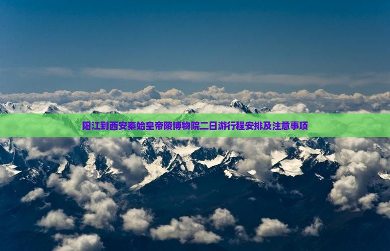 阳江到西安秦始皇帝陵博物院二日游