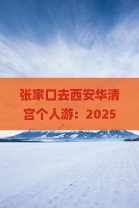 张家口去西安华清宫个人游