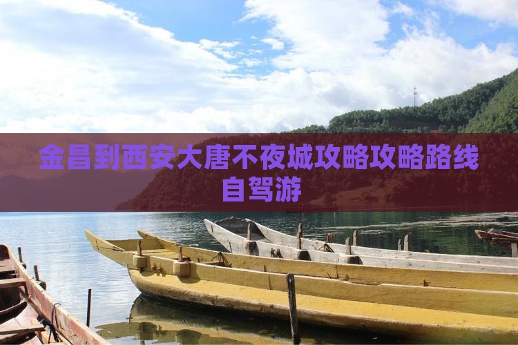 金昌到西安大唐不夜城攻略