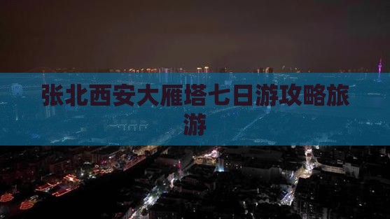 张北去西安大雁塔七日游