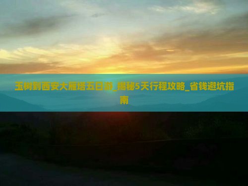 玉树到西安大雁塔五日游