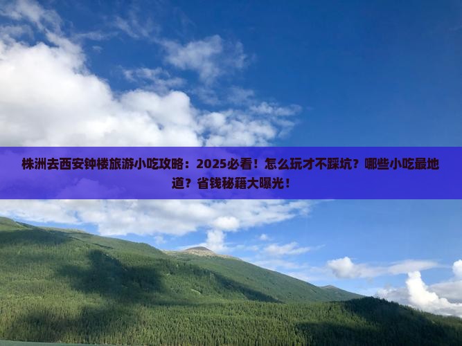 株洲去西安钟楼旅游小吃
