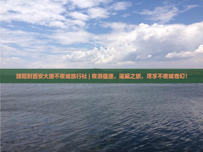 濮阳到西安大唐不夜城旅行社