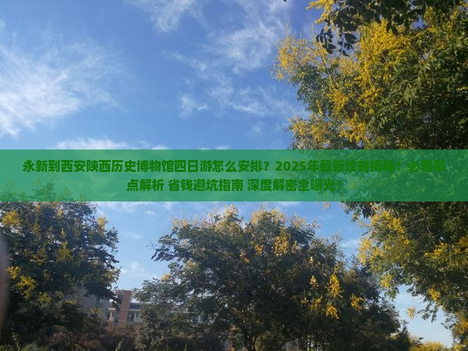 永新到西安陕西历史博物馆四日游